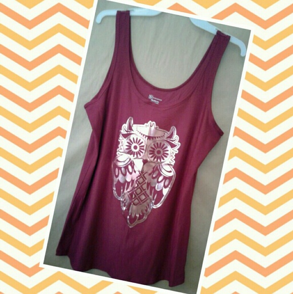 No Boundaries Tops - 🌹BEST OFFER👚"OWL" Burgundy and Gold Juniors